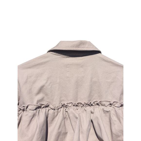 ASOS Womens ruffle collar jacket size 4 mauve cape western pink boho priaire - Picture 9 of 11